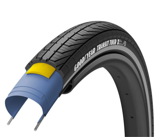 Покрышка 28x2.00 / 700x50 (50-622) GoodYear TRANSIT Tour S3:Shell, Black Reflect