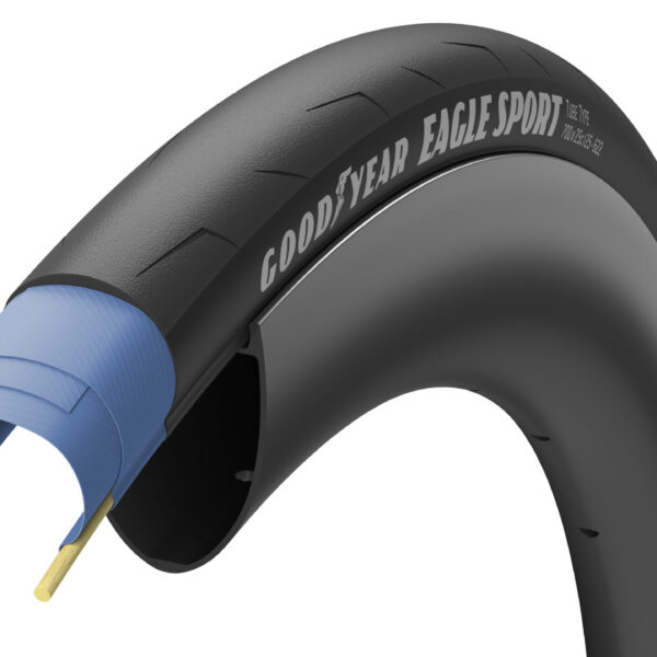 Покришка 700x28C (28-622) GoodYear EAGLE Sport tube type, folding, black, 60tpi