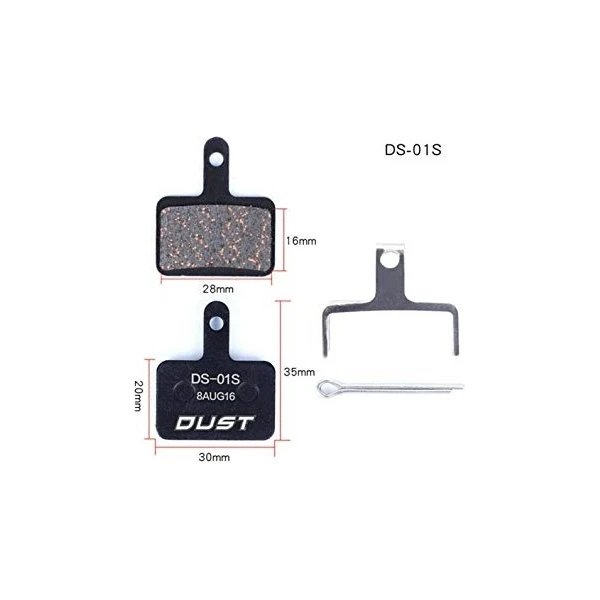 Колодки гальмiвнi полуметал disc DUST DS-01S Пiдходить пiд дисковi гальма: Shimano M515/M446/Tektro Draco и др.