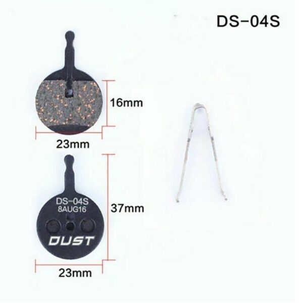Колодки гальмiвнi полуметал пiд дисковi гальма DUST DS-04S 
Пiдходе пiд дисковi гальма Shimano AVID BB5