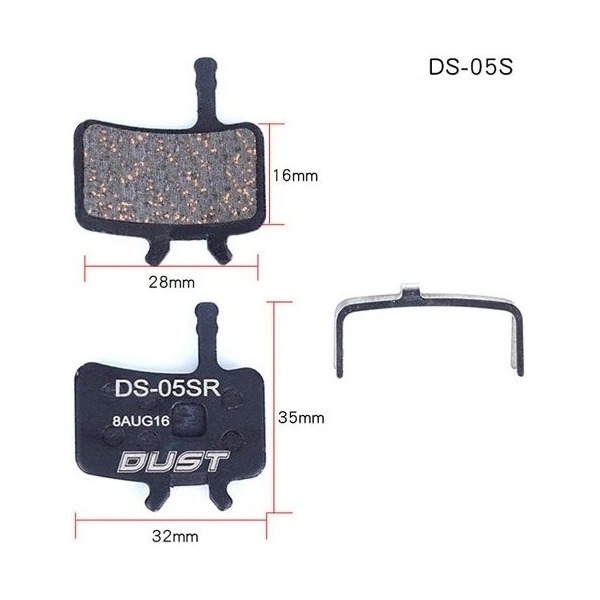 Колодки тормозные полуметалл disc DUST DS-05S AVID BB7，Juicy3/5/7
