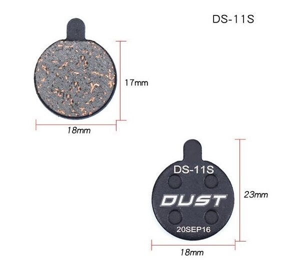 Колодки тормозные полуметалл disc DUST DS-11S Alhonga, ZOOM DB250/350/450/550