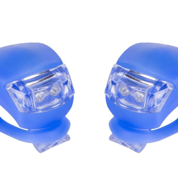 Мигалка задня 2шт BC-RL8001 біле + червоне світло LED силіконовий (синий корпус)