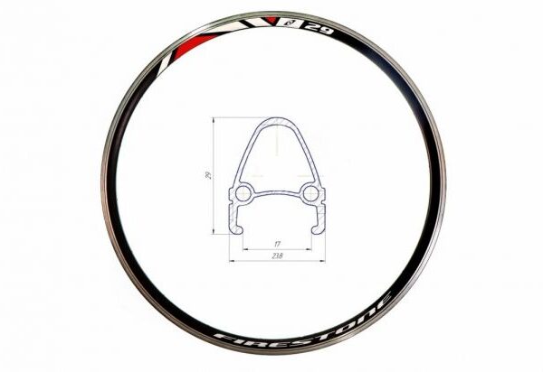 Обід 27.5" без CNC HLQC-04 36H 12G, чорний з наклейкою