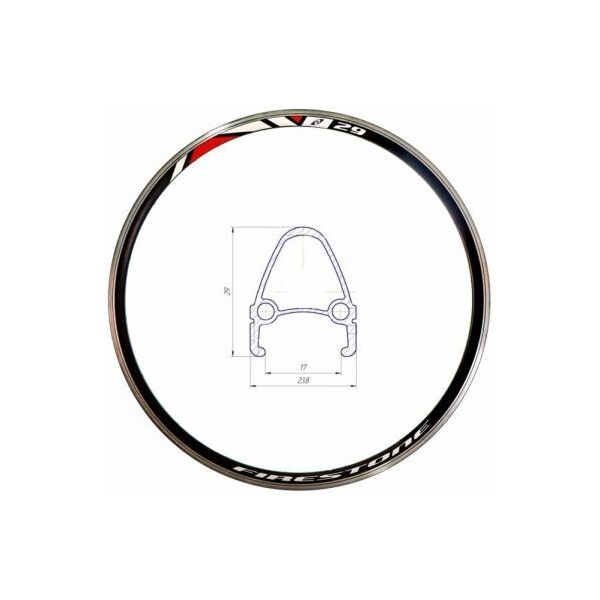 Обід 27.5" без CNC HLQC-04 36H 12G, чорний з наклейкою
