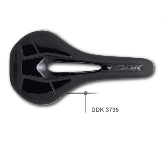 Седло спортивное с отверстием DDK 3735 272*140 черное с белым (черный с белым)