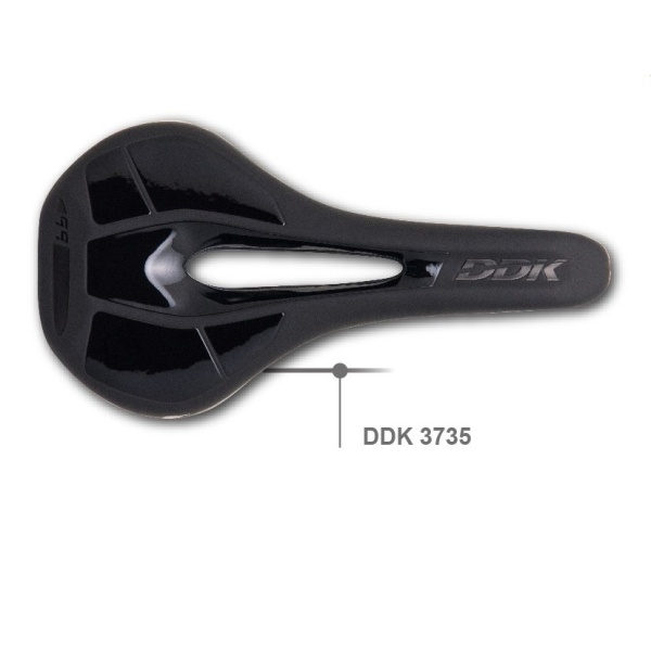 Сідло спортивне з отвором DDK 3735 272*140 чорне з білим (чорний з білим)
