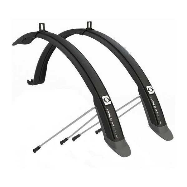 Комплект крыльев 28" SIMPLA Ubiquit SDS 45mm, с брызговиками, чёрные
