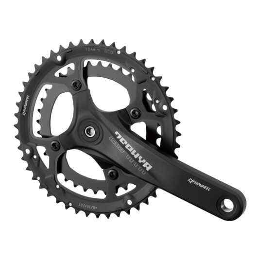 Комплект шатунів PROWHEEL ZEPHYR-751 175мм, 48/36T, чорні