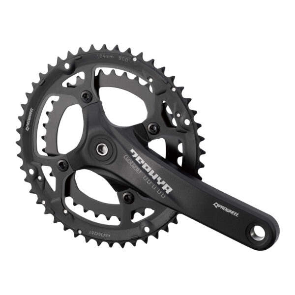 Комплект шатунів PROWHEEL ZEPHYR-751 175мм, 48/36T, чорні