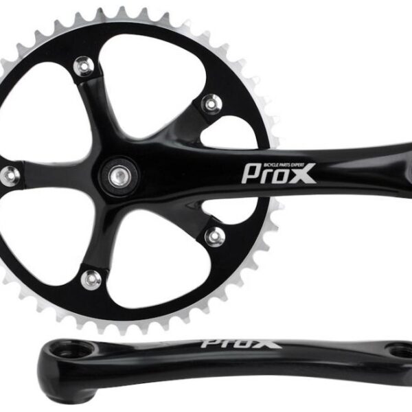 Шатуни ProX Fix Bike Alu 46T, алюміній, чорний (C-UN-MK-0075)