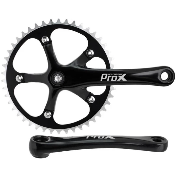 Шатуны ProX Fix Bike Alu 46T, алюминий, черный (C-UN-MK-0075)