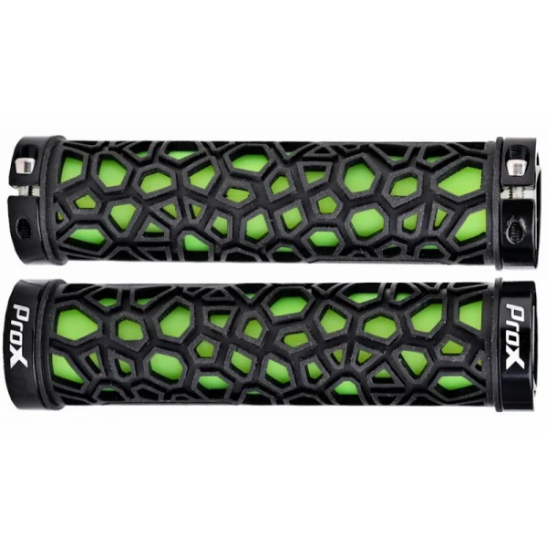 Грипсы ProX GP-53 130mm черный с зеленым, Lock