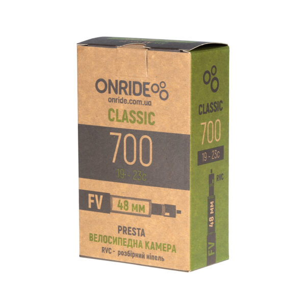Камера ONRIDE Classic 700x19-23c FV RVC - разборный ниппель в коробке