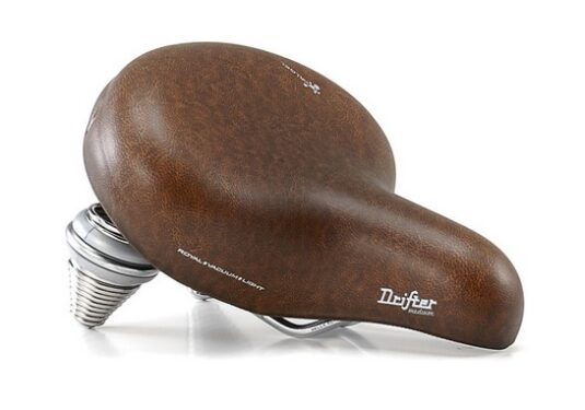 Сідло Selle Royal Premium DRIFTER MEDIUM, Royalgel, оббивка Kennenback, 251х221мм, 995г, хромовані рейли і пружини, unisex, коричневе