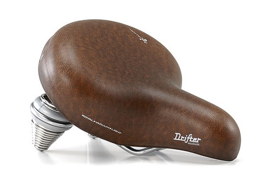 Сідло Selle Royal Premium DRIFTER MEDIUM, Royalgel, оббивка Kennenback, 251х221мм, 995г, хромовані рейли і пружини, unisex, коричневе