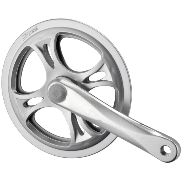 Комплект шатунов PROWHEEL PRO-E48PP, 170mm, 48T, защита цепи пластиковая, двойная, звёзды сталь, под квадрат, серебристые
