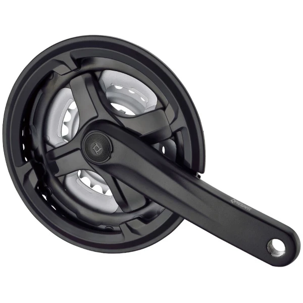 Комплект шатунов PROWHEEL TA-CM68, 170mm, 24/34/42T, защита цепи, звёзды сталь, под квадрат, black