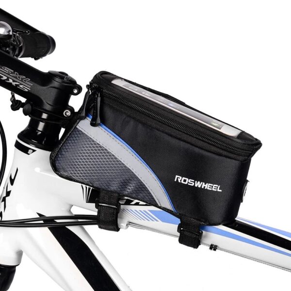 Сумка під смартфон Roswheel BAO-012XL на раму, чорний/сірий