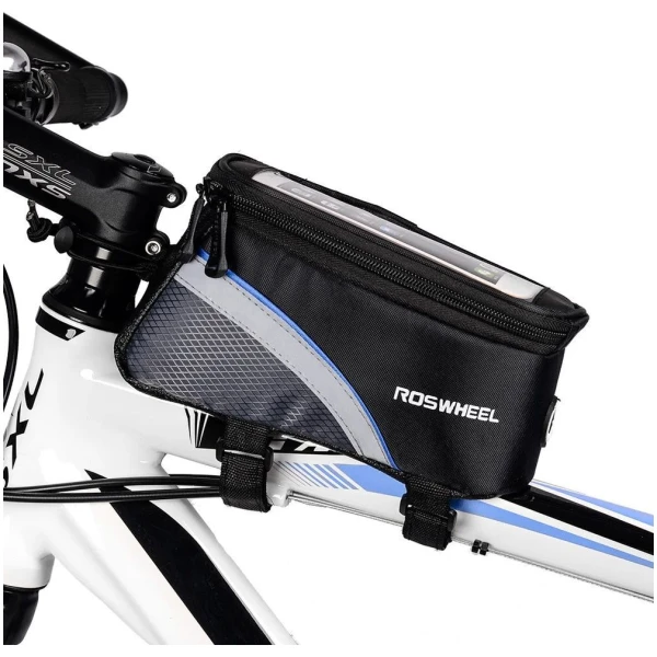Сумка под смартфон Roswheel BAO-012XL на раму, черный/серый