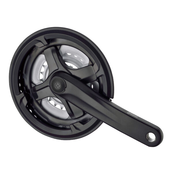 Комплект шатунів PROWHEEL TA-CM68, 175mm, 24/34/42T, захист ланцюга, зірки сталь, під квадрат, black