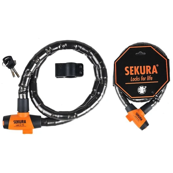 Замок велосипедний Sekura KB402 під ключ 25х1200 (A-Z-0106)