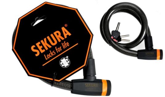 Замок велосипедный Sekura KB404 под ключ 25х100 (A-Z-0049)