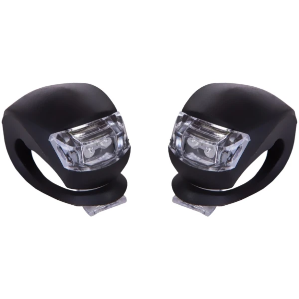 Мигалка задня 2шт BC-RL8001 біле + червоне світло LED силіконовий (черный корпус)