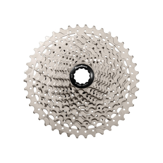 Кассета инд. 11-k 11-42T SUN RACE MS7 MTB стальной паук, Metallic Silver