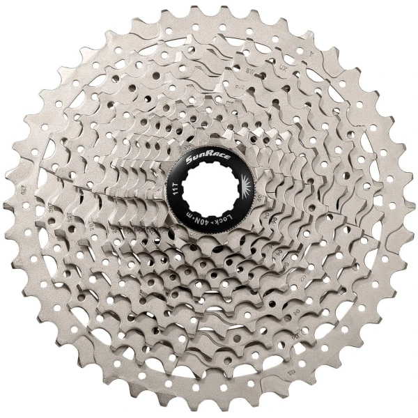 Касета інд. 11-k 11-42T SUN RACE MS7 MTB сталевий павук, Metallic Silver