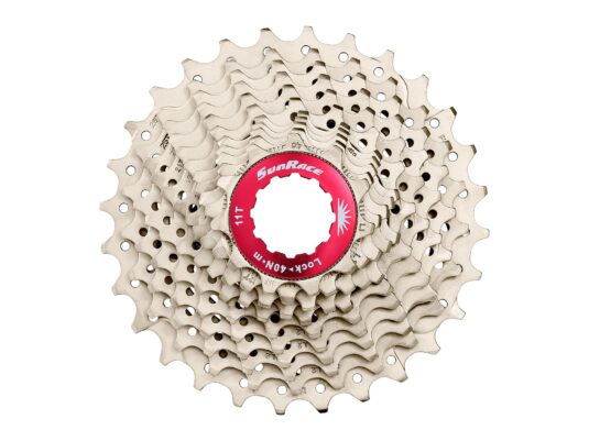 Кассета инд. 11-k 11-28T SUN RACE RX1 алюминевый паук, Metallic Silver