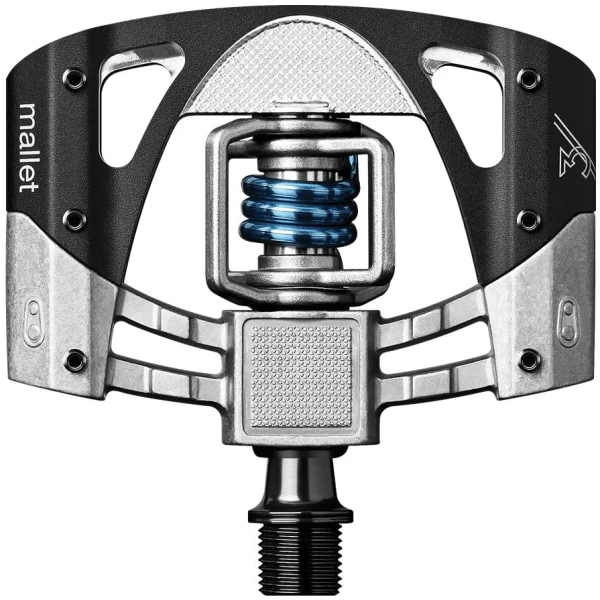 Педаль Crankbrothers MALLET 3, серо-черная/синяя пружина