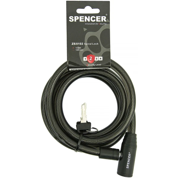 Замок Spencer Z8102 под ключ 12 х 1800мм черный
