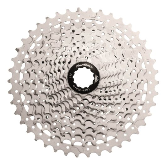 Касета інд. 11-k 11-51T SUN RACE MS8 MTB, алюмінієвий павук, Metallic Silver