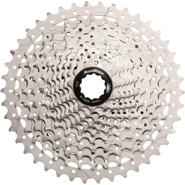 Касета інд. 11-k 11-51T SUN RACE MS8 MTB, алюмінієвий павук, Metallic Silver
