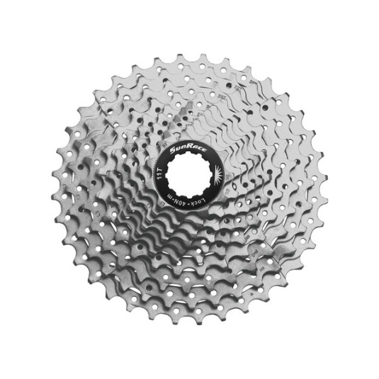 Кассета инд. 10-k 11-36T SUN RACE MS MTB, алюминиевый паук, Metallic Silver