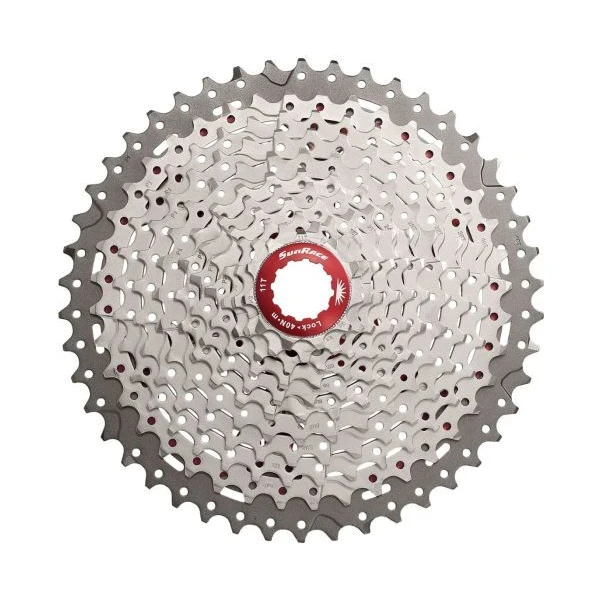 Касета інд. 11-k 11-46T SUN RACE MX8 MTB, алюмінієвий павук, Metallic Silver