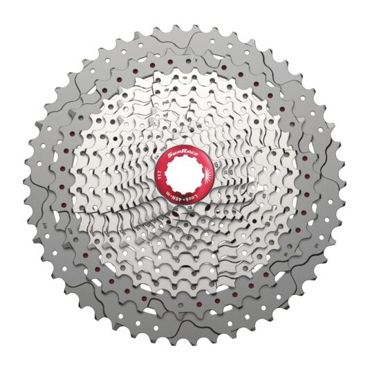 Касета інд. 12-k 11-51T SUN RACE MZ800 MTB алюмінієвий павук, Metallic Silver
