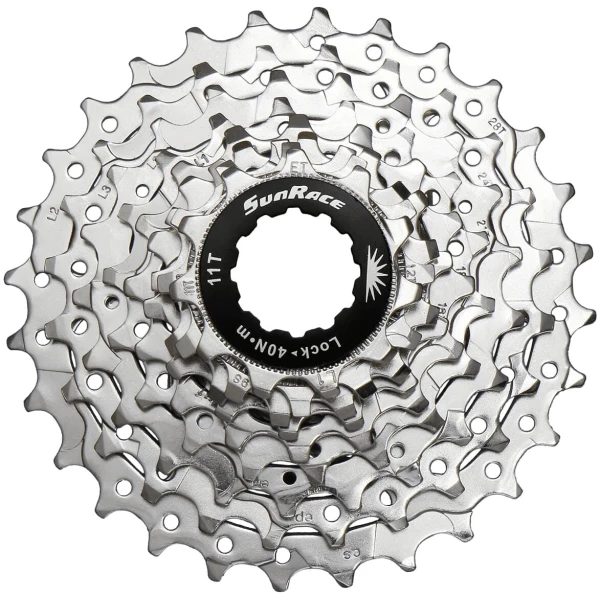 Касета інд. 9-k 11-28T SUN RACE R91 шосейна, Nickel