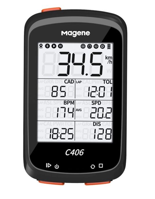 Велокомп'ютер Magene C406 c GPS підтримка Strava, каденс, пульс