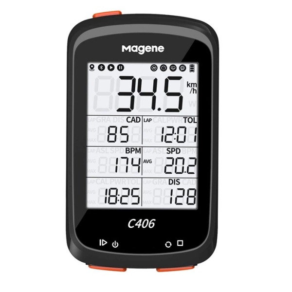 Велокомпьютер Magene C406 c GPS поддержка Strava, каденс, пульс