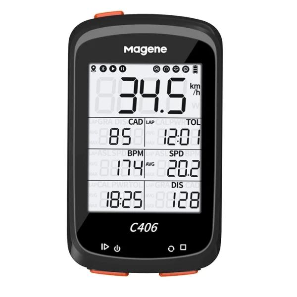 Велокомпьютер Magene C406 c GPS поддержка Strava, каденс, пульс