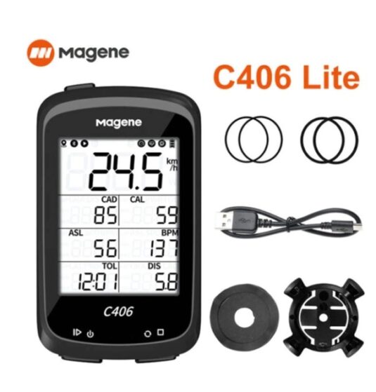 Велокомп'ютер Magene C406 c GPS підтримка Strava, каденс, пульс