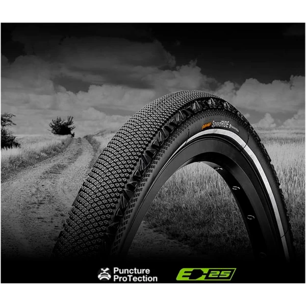 Покришка Continental Speed Ride,28" | 700 x 42C (40C) | 28 x 1.60, чорна, не доладна, світловідбивна, skin