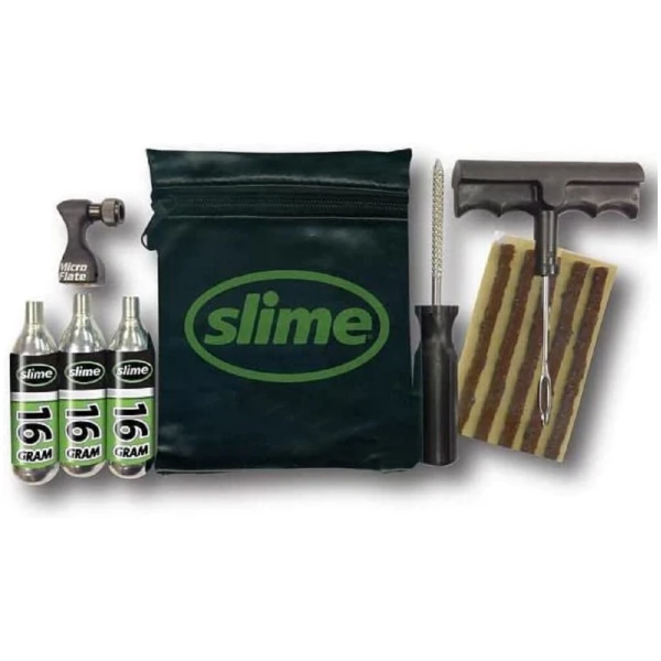 Ремкомплект для безкамерных покрышок Slime Tyre Repair Kit, Tools, plugs & CO2