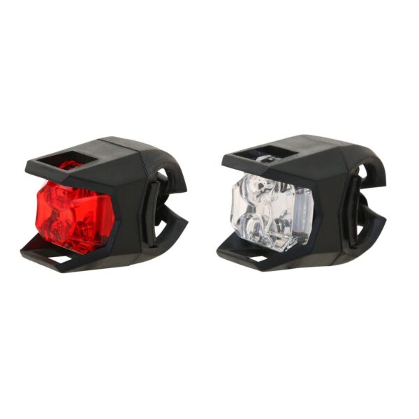 Велосипедна мигалка Kands білий/червоний, світло LED, 2шт чорний (JY-3005)