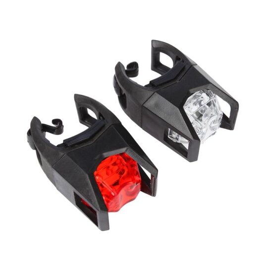 Велосипедна мигалка Kands білий/червоний, світло LED, 2шт чорний (JY-3005)