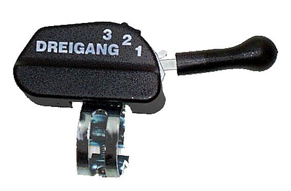 Манетка Sram T3 3 шв, чорний (MAN104)
