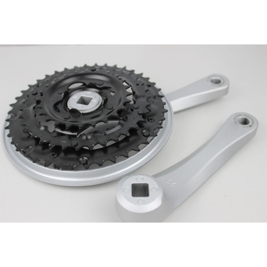 Шатуны SQ Shimano  FC-TY501 42/34/24T 9-ск. под квадрат серебр
