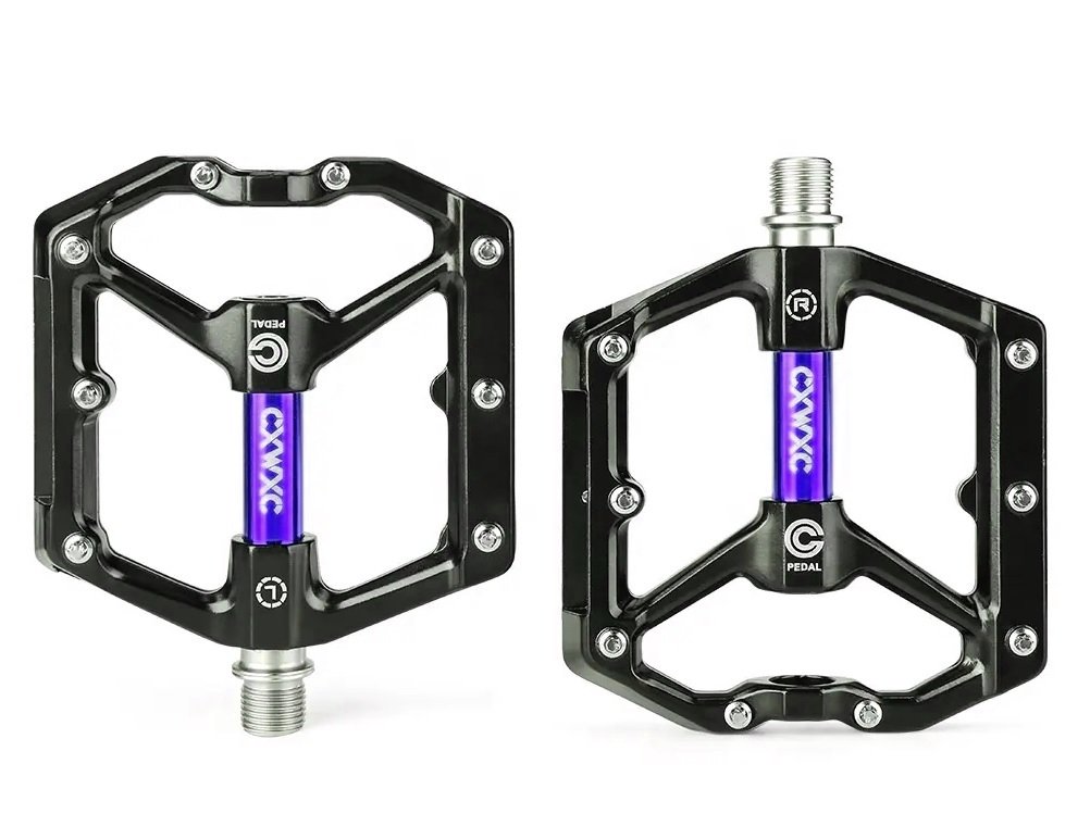 Педали CXWXC Ultralight проми, черный с синим (0574-blue) 1 Педали CXWXC Ultralight проми, черный с синим (0574-blue)